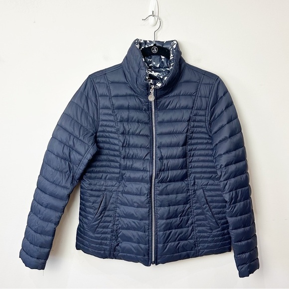 Nautica Blue Puffer Jacket with High Collar and Quilted Design - Picture 1 of 7